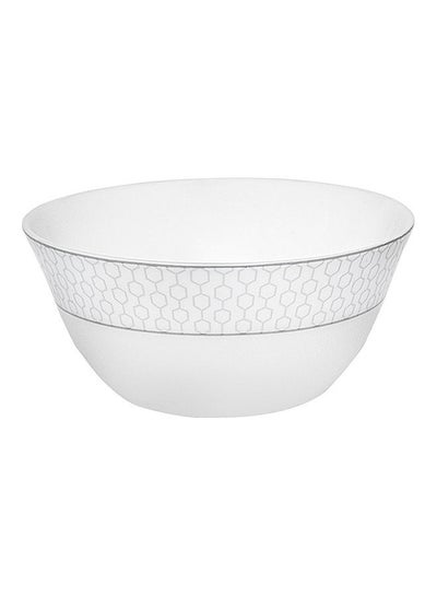 اشتري Royalford Velvett Collection 5" Stella White Soup Bowl- RF11756 Premium-Quality Opalware, Light-Weight and Food-Grade Bowl with Elegant Hexagonal Design White 5inch في الامارات