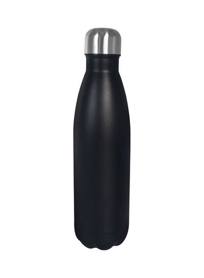 اشتري Vacuum Stainless Steel Hot And Cold Leak-Resistant Sports Drink Bottle For Indoor/Outdoor Use Black 350ml في الامارات