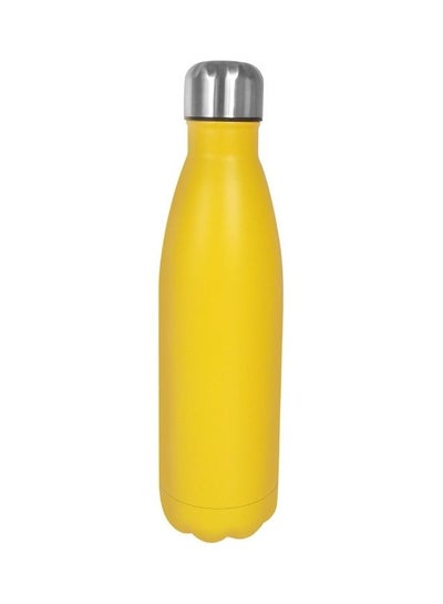 Buy Vacuum Stainless Steel Hot And Cold Leak-Resistant Sports Drink Bottle For Indoor/Outdoor Use Yellow 1000ml in UAE