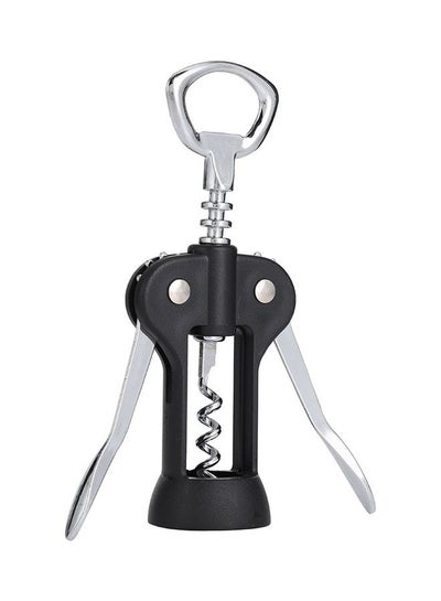 اشتري Wine Bottle Opener, Stainless Steel Wing Corkscrew, Rf10773 , Dishwasher-Safe , Marks & Stains-Resistant , Ergonomic & Hygienic Design Silver/Black 17X6X4cm في الامارات