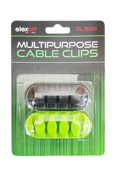 Buy Pack Of 2 Multipurpose Cable Clips Black/Green in UAE