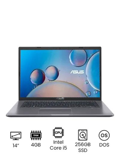 Buy X415EA-EK616 Laptop With 14-inch FHD Display, Core i5 Processor/4GB RAM/256GB SSD/DOS(Without Windows)/Intel Iris Xe Graphics Card English/Arabic Slate Grey in Saudi Arabia