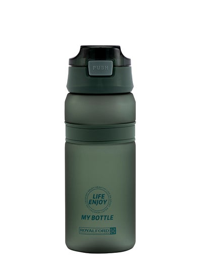 Buy Royalford 700 ML Water Bottle- RF11116| Plastic Bottle with Push Button Cap| Stylish Design| Water Bottle for School, Office, Hiking and Gym Black in UAE