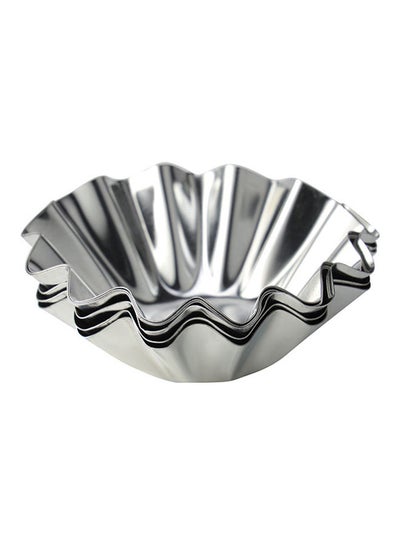 اشتري 6-Piece Metal Cake Moulds Mini Cupcake Mould Reusable Mould Grey في الامارات