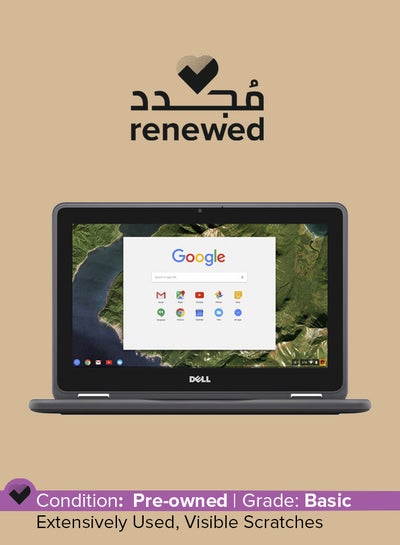 Buy Renewed - Chromebook 11 3189 2NN30 Convertible Laptop With 11.6-inch IPS Touchscreen Display,Intel Celeron Processor/4 GB RAM/16 GB eMMC/Intel HD 400 Graphics Black in UAE