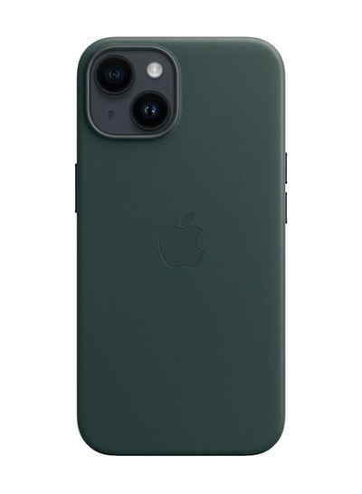 Buy iPhone 14 Leather Case with MagSafe Forest Green in Saudi Arabia