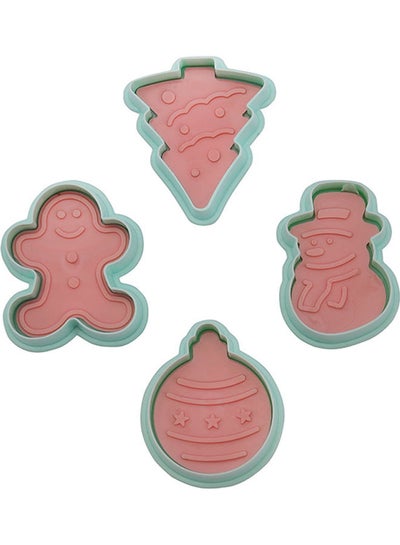 اشتري Celebration Cookie Cutter, 4pcs ABS Moulds, RF10969 | Cookie Cutter with Handle | 3D Design Cookie Mould | Baking Tools for Kitchen | Kids Cookie Cutter Multicolor 6x5.5x4.5cm في الامارات