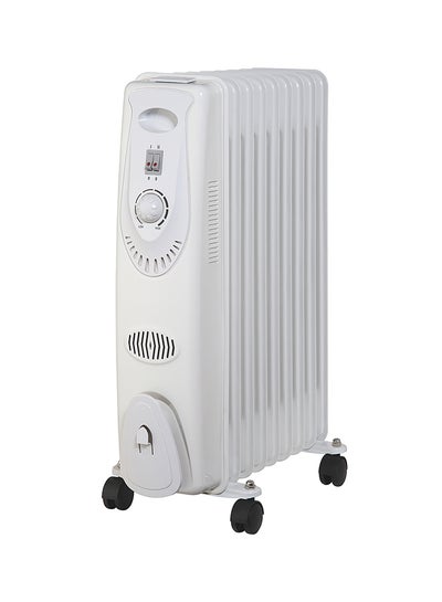 Buy Oil Filled Radiator Heater 9 Fins, Adjustable Thermostat, Over Heating Protection 2000 W NOH835A White in Saudi Arabia