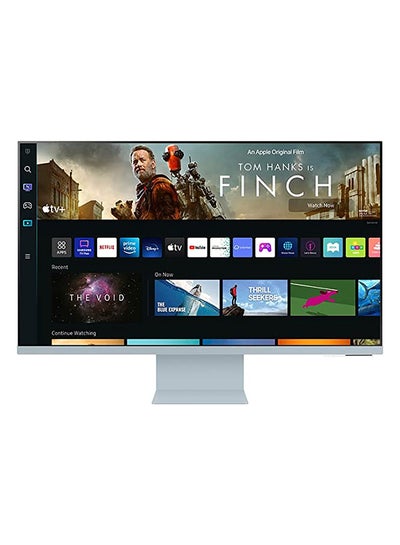 اشتري 32 inch M8 4K UHD Flat Monitor, With Smart TV Experience and Camera, Max 60Hz Refresh Rate, 4ms Gtg Response Time, 16:9 Aspect Ratio, HDR10, IoT Hub, USB-C, Micro HDMI, LS32BM80BUMXU Daylight Blue في الامارات