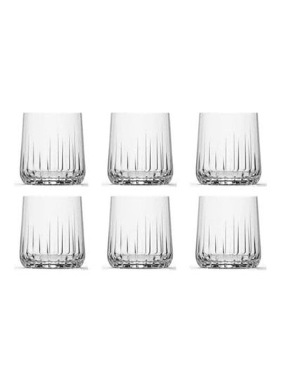 Buy Large Juice And Water Cups Set Of 6 - Nova- 315CC - Turkey Origin Clear Clear in Egypt