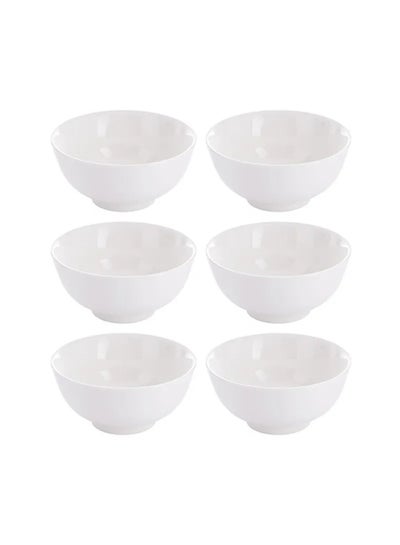 Buy 6-Piece Bowls White 6x6inch in Saudi Arabia