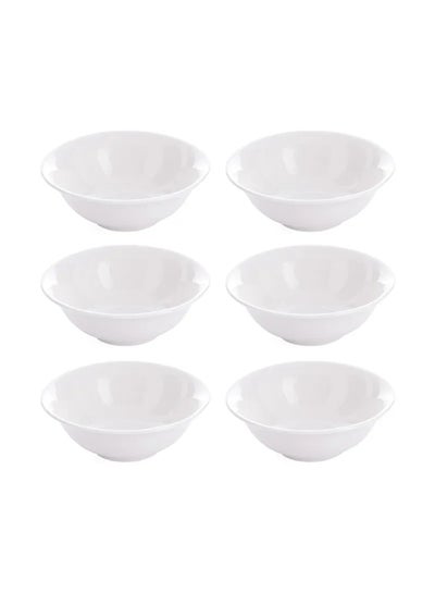 Buy 6-Piece Side Bowls White 6x4.5inch in Saudi Arabia