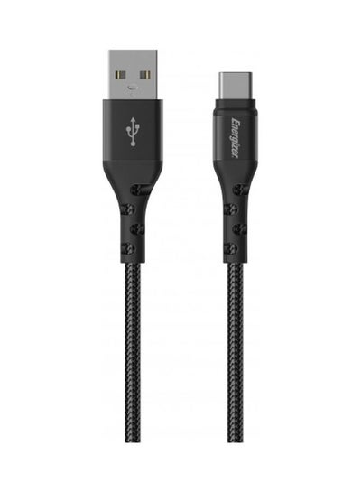 Buy Ultimate Metal Braided USB-A to Type-C Cable, 2m, Black in Saudi Arabia