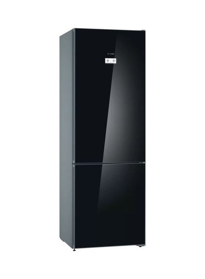 Buy Serie 6 freestanding fridge with freezer at bottom glass door KGN49LB30U Black in Egypt
