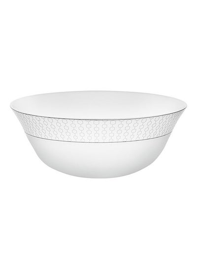 اشتري Velvett Collection 8" Stella white Serving Bowl Premium-Quality Opalware Light-Weight and Food-Grade Bowl with Elegant Hexagonal Design White 8inch في الامارات