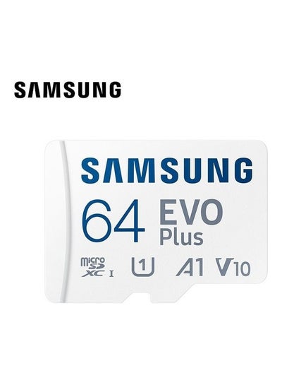 اشتري SAMSUNG EVO بلس مع محول SD 64 جيجابايت Micro SDXC بسرعة تصل إلى 100 ميجابايت / ثانية توسيع التخزين لأجهزة الألعاب وأجهزة الكمبيوتر اللوحية والهواتف الذكية التي تعمل بنظام Android بطاقة الذاكرة. 64.0 GB في السعودية