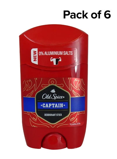 Buy Captain Deodorant Stick Pack Of 6 50ml in UAE