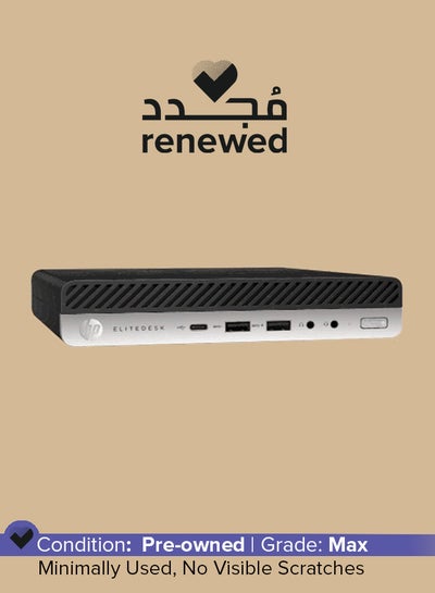 اشتري Renewed - EliteDesk 800 G3 Tiny Desktop Computer  Mini Business PC SFF,Intel i5-6TH GEN/8GB DDR4 RAM/256GB SSD/Windows10 English/Arabic Black في الامارات