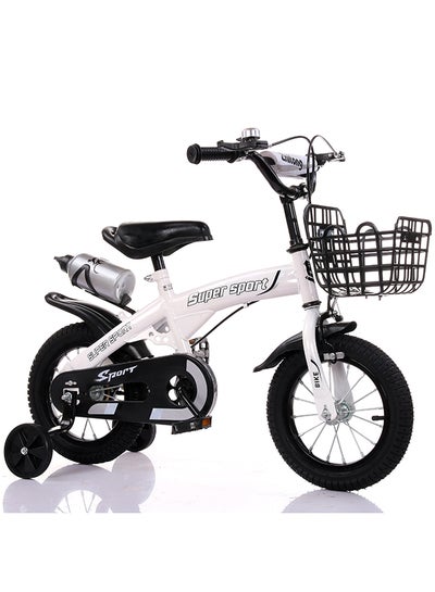 Buy Children's Bikes With Training Wheels And Water Bottle 14inch in UAE