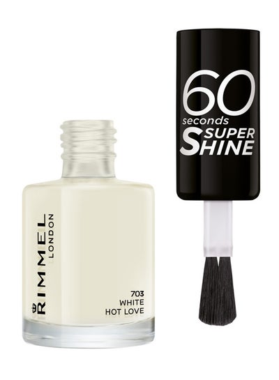 Buy 60 Seconds Super Shine Nail Polish – 703 –White Hot Love in UAE