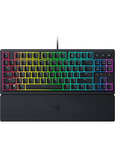 Buy Ornata V3 TKL Gaming Keyboard Low Profile Keys Mecha Membrane Switches UV Coated Keycaps Backlit Media 8 Zone RGB Lighting Spill Resistant Magnetic Wrist Wrest in UAE