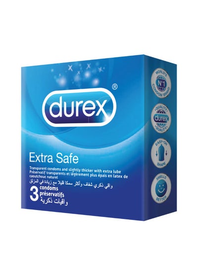 Buy Extra Safe Condoms Pack Of 3 in Egypt