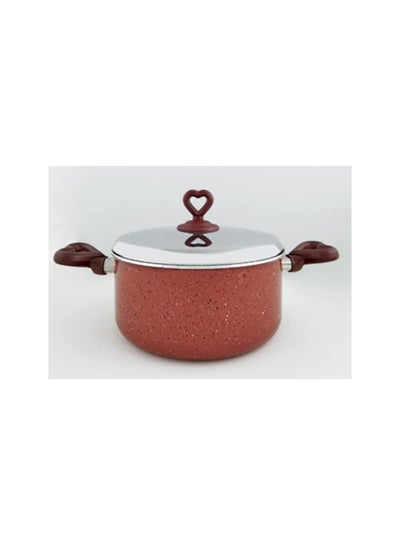 Buy Lovely Hearts Pot With Stainless Steel Lid Red 30cm in Egypt