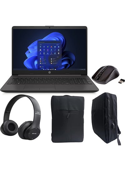 Buy 250 G9 Notebook PC|15.6 inch FHD Display, Core i5-1235U 12th Gen processor|8GB RAM|512GB PCIe NVMe SSD|Intel Iris Xe Graphics|Windows 10|Laptop Bag+W/L Mouse+BT Headset English Black in UAE