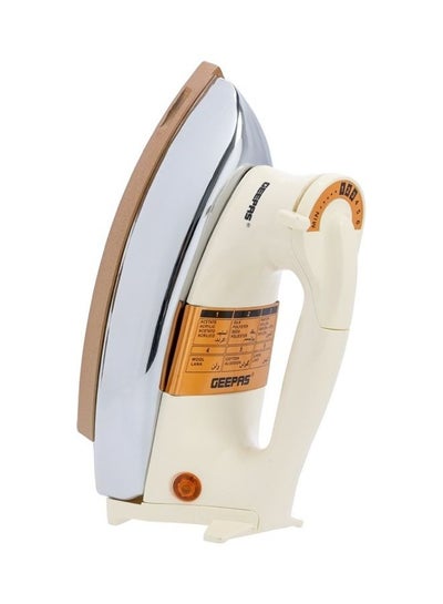 Buy Heavy Weight Electric Dry Iron with Golden Ceramic Soleplate 1000.0 W GDI2752N White/Silver/Gold in Saudi Arabia