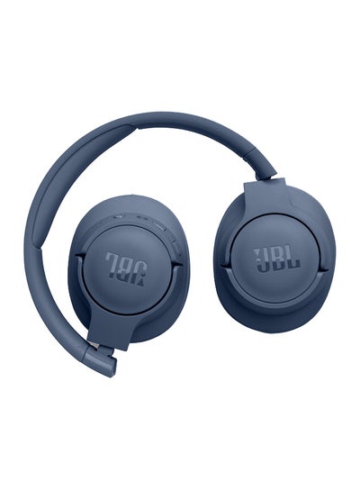 اشتري Tune 720Bt Wireless Over Ear Headphones Pure Bass Sound 76H Battery Hands Free Call Plus Voice Aware Multi Point Connection Lightweight And Foldable Detachable Audio Cable Blue في مصر