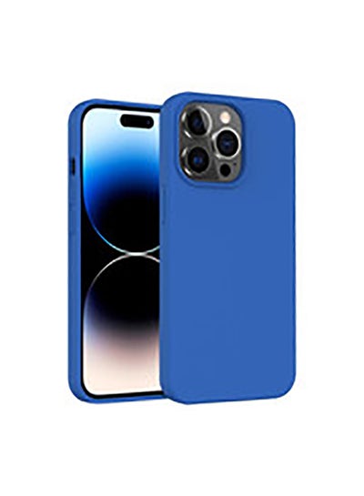 Buy iPhone 14 Pro Magsafe Liquid Silicone Case Blue 6.1 Inch, Multi Drop Protection and Wireless Charging Compatiblity Blue in UAE