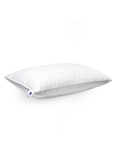 Buy Comfortable Strip Hotel Pillow Cotton White 90x50cm in Saudi Arabia