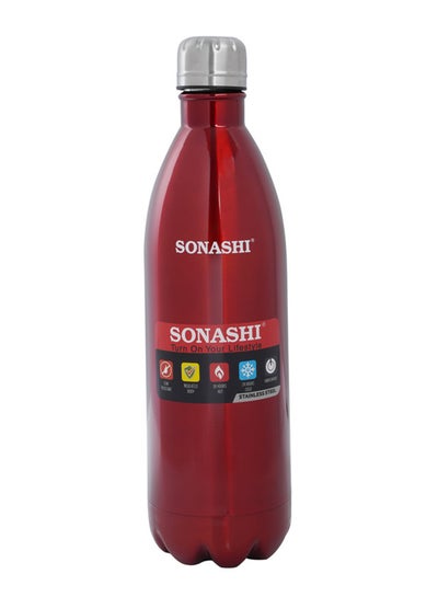 اشتري Hot And Cold Vacuum Flask SVB-752 Red/Silver 0.75Liters في الامارات