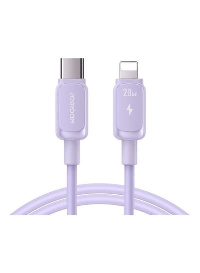 Buy Charger Type C To Lightning Fast Charging Power Delivery PD 20W Cable For iPhone 14 iPad And 14 Pro 14 Plus 14 Pro Max 8 To 14 All Series Purple in Egypt