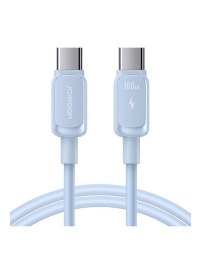 Buy 100W Power Delivery PD Fast Charge Cable USB C To USB C Compatible For iPad Mini 6 MacBook Pro 2021 14 16 Inch MacBook Air iPad Pro 12.9 Inch Samsung S23 Plus Huawei P40 1.2 Meter Blue in Egypt