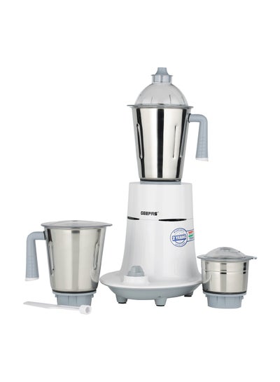 Buy 3-IN-1 Mixer Grinder, Powerful Copper Motor with Stainless Steel Jars and Blades, Unbreakable Polycarbonate Jar Caps, ABS Body| Ergonomic Design, Overload Protector| 3 Jars with 3-Speed Control 550.0 W GSB5080N Silver/White/Orange in Saudi Arabia