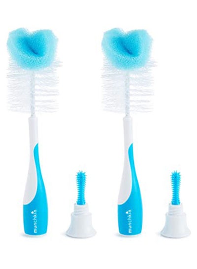 Buy 2 Piece Sponge Bottle Brush - Blue in UAE