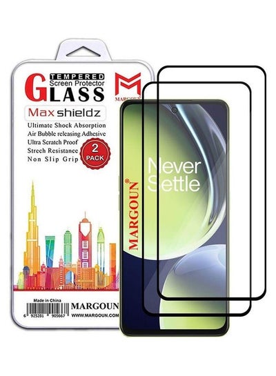 Buy 2 Pack For Oneplus Nord Ce3 Lite Tempered Glass Screen Protector Full Glue Back Clear in UAE