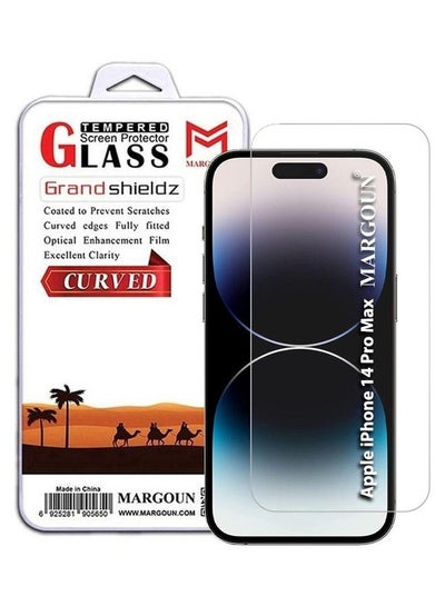 اشتري iPhone 14 Pro Max Screen Protector Anti Scratch Tempered Glass Clear Hd Edge To Edge Full Coverage 9H Case Friendly Film 6.7 Inch Clear في الامارات