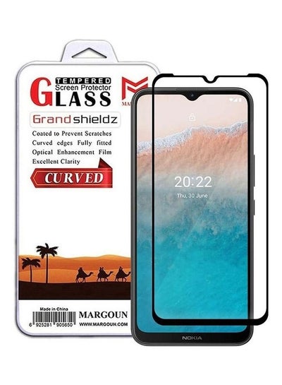 Buy Nokia C21 Plus Tempered Glass Screen Protector Full Glue Back Clear in UAE