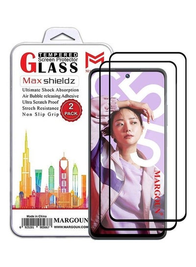 Buy 2 Pack For Realme C55 Tempered Glass Screen Protector Full Glue Back Clear in UAE