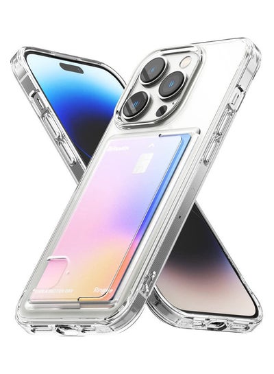 اشتري iPhone 14 Pro Case Fusion Card Design Tpu And Pc Cover With Card Slot Clear في مصر