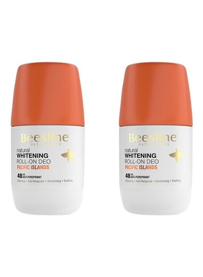 Buy Pack of 2 Natural Whitening Roll-On Deo Pacific Islands 100ml in UAE