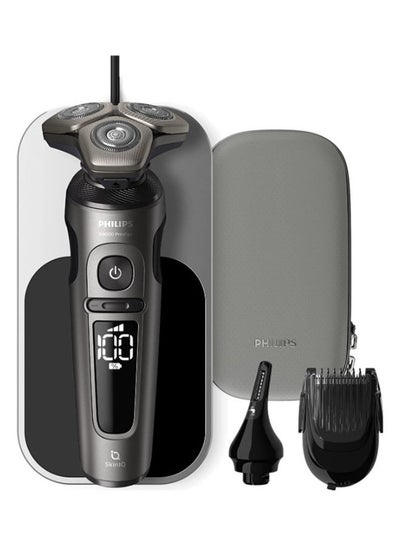 Buy Series 9000 Prestige Wet And Dry Electric Shaver SP9871/22, 2 Years Warranty Carbon Grey in UAE