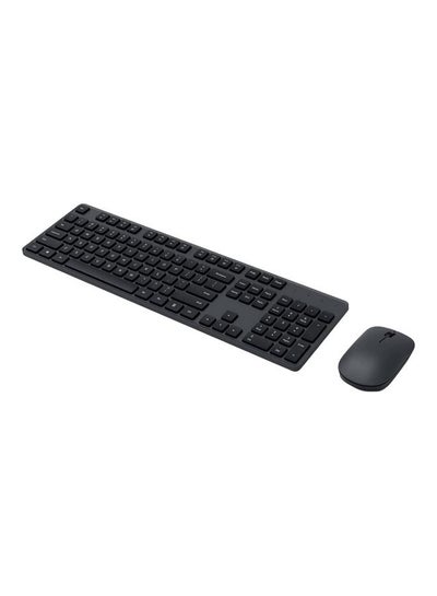 Buy Wireless Lightweight 2.4GHz Portable Full Size 104 Keys Keyboard Mouse Set Black in UAE