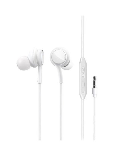 Buy Wired In-Ear Wired Headphone With Microphone White in Egypt
