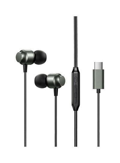 Buy Type-C Series In-Ear Metal Wired Earbuds With Microphone Grey in Egypt