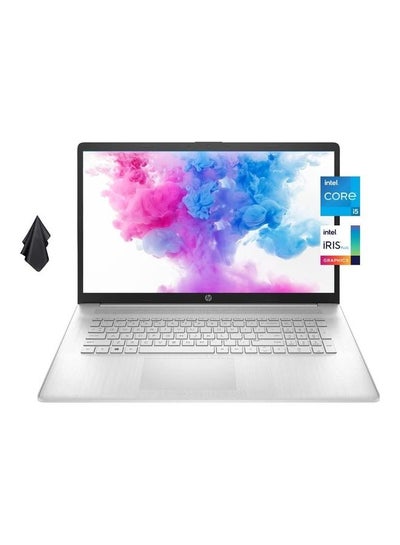 Buy Laptop With 17.3-Inch Display, Core i5-1135G7/16GB RAM/1TB SSD/Intel Iris Xe Graphics/Windows 11 Home +Microfiber Cloth English/Arabic Silver in UAE