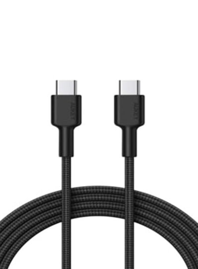 اشتري USB 2.0 Braided Nylon Type C To Type C Cable 0.9M Black في السعودية