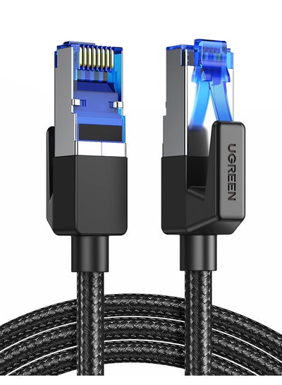 Buy Cat8 Ethernet Cable High Speed 40Gbps 2000MHz RJ45 Network Internet Braided Shielded Cord LAN Wire Compatible with Gaming Switch PC PS5 PS4 Xbox Modem Router WIFI Extender Patch Panel -2M Black in Saudi Arabia